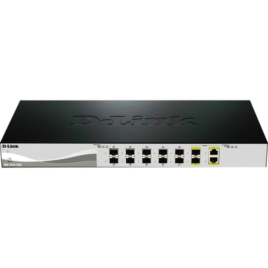 Commutateur intelligent D-Link 10G avec 10 ports 10G SFP+ et 2 ports combinés 10GBASE-T/SFP+ DXS-1210-12SC