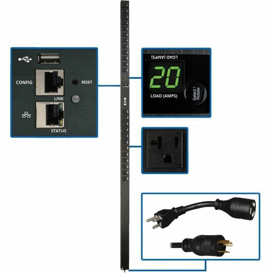 PDU commuté monophasé de 1,9 kW Tripp Lite par Eaton PDUMV20NETLX PDUMV20NETLX
