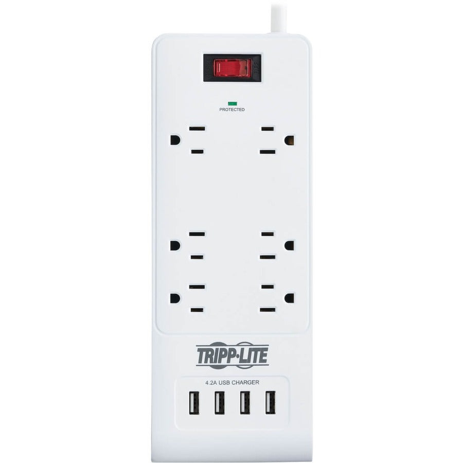 Parasurtenseur/protecteur de surtension à 6 prises Tripp Lite par Eaton TLP64USBRA15 TLP64USBRA15