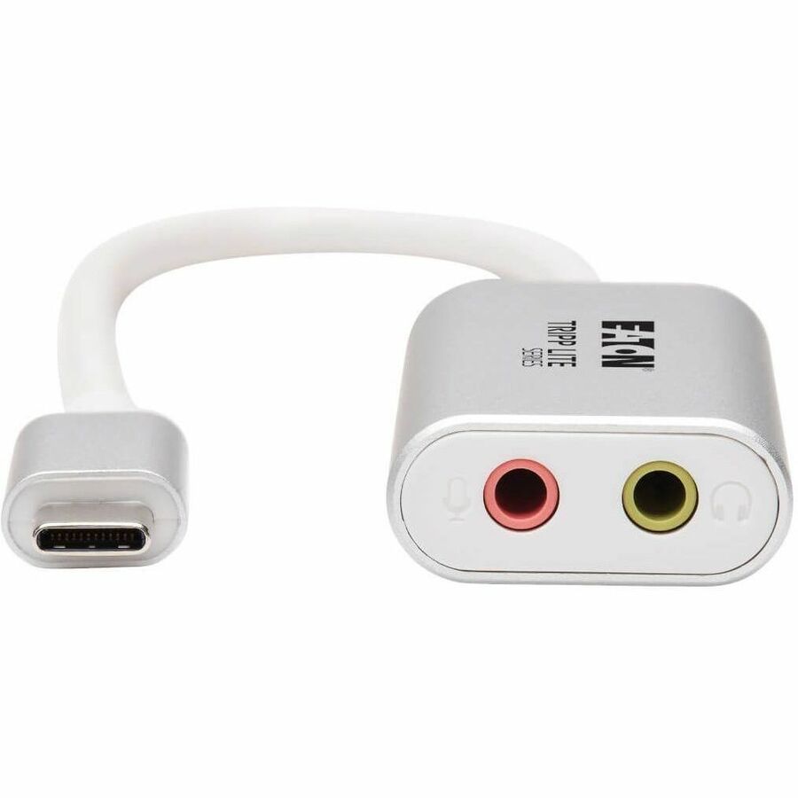 Adaptateur audio stéréo USB-C vers 3,5 mm Tripp Lite par Eaton - USB 2.0, argent U437-002