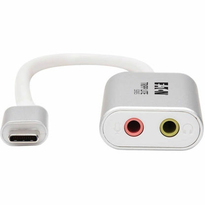 Adaptateur audio stéréo USB-C vers 3,5 mm Tripp Lite par Eaton - USB 2.0, argent U437-002