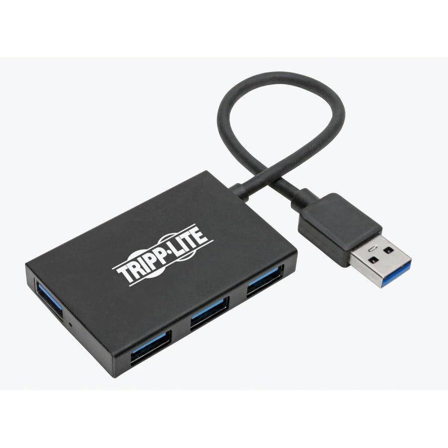 Hub USB 3.0 SuperSpeed ​​Slim de Tripp Lite par Eaton, 5 Gbit/s - 4 ports USB-A, portable, aluminium U360-004-4A-AL