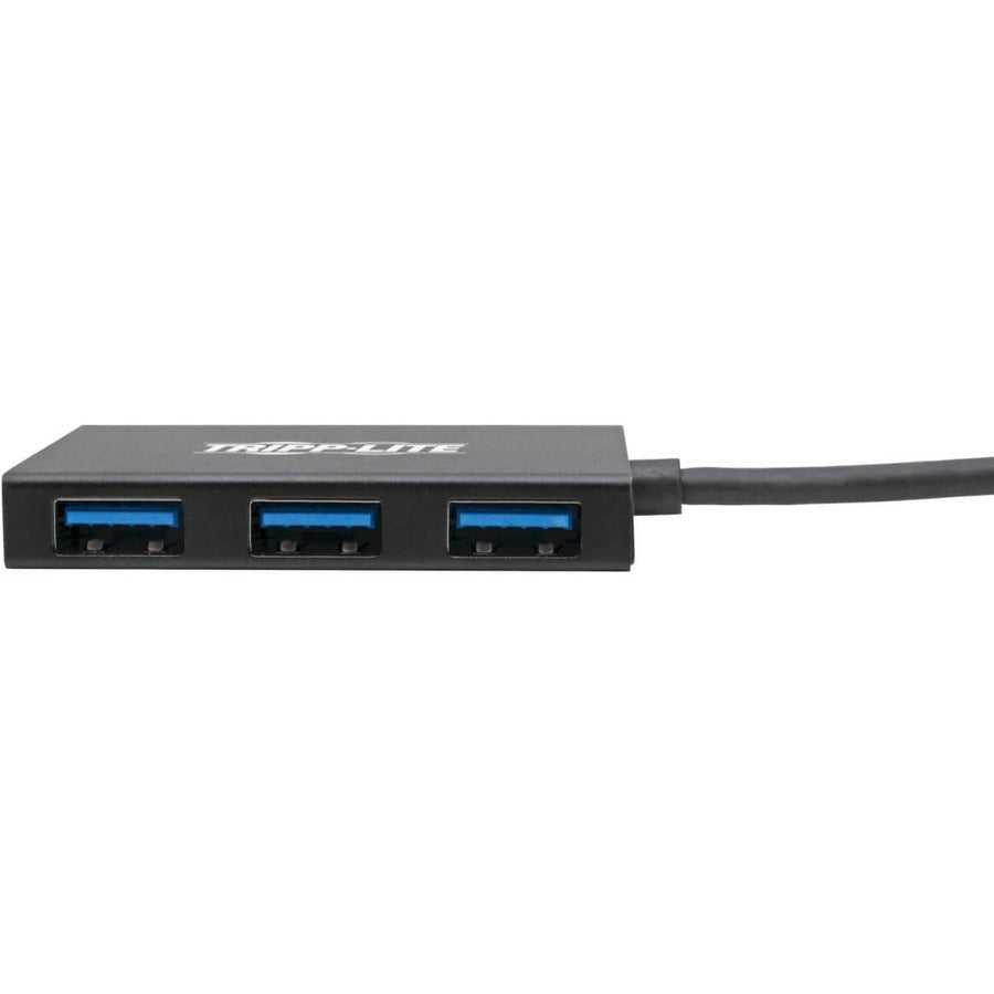Hub USB 3.0 SuperSpeed ​​Slim de Tripp Lite par Eaton, 5 Gbit/s - 4 ports USB-A, portable, aluminium U360-004-4A-AL