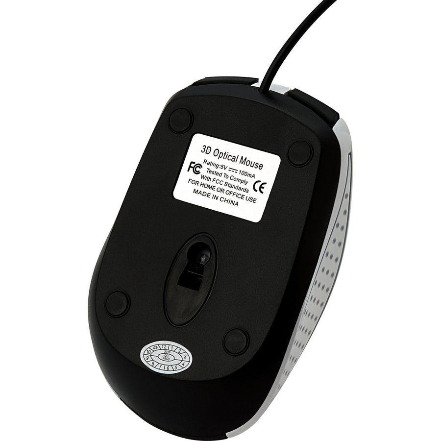 Souris optique filaire pour ordinateur portable Verbatim - Blanc 99740