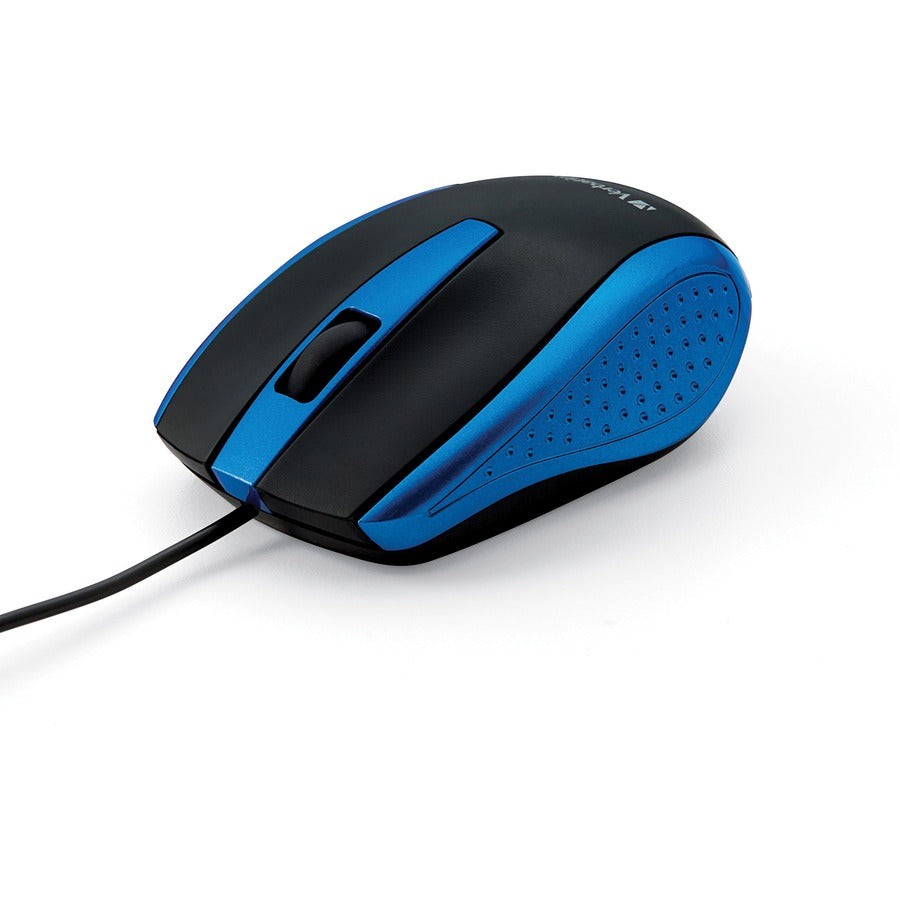 Souris optique filaire pour ordinateur portable Verbatim - Bleu 99743