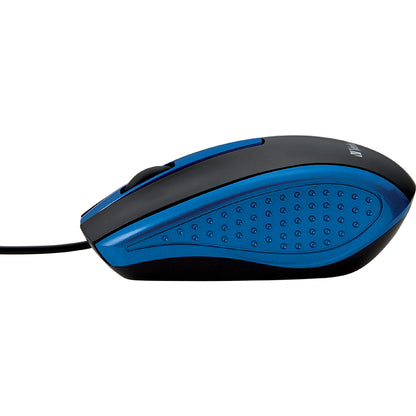 Souris optique filaire pour ordinateur portable Verbatim - Bleu 99743