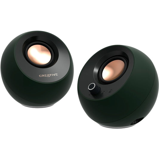 Système d'enceintes Bluetooth portable Creative Pebble Pro 2.0 - 10 W RMS - Vert alpin 51MF1710AA001