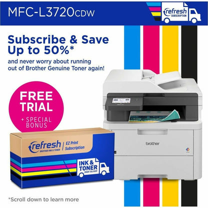 Brother MFC-L3720CDW Wireless LED Multifunction Printer - Color MFC-L3720CDW