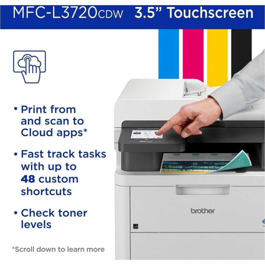 Brother MFC-L3720CDW Wireless LED Multifunction Printer - Color MFC-L3720CDW