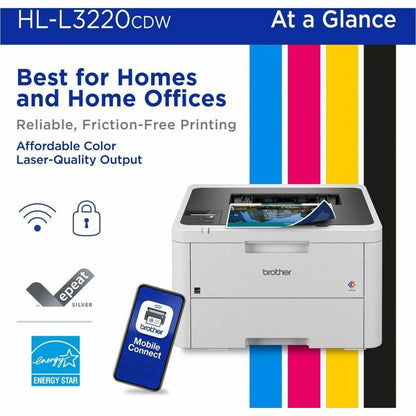 Brother HL-L3220CDW Desktop Wireless Laser Printer - Color HLL3220CDW