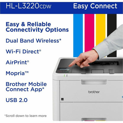 Brother HL-L3220CDW Desktop Wireless Laser Printer - Color HLL3220CDW