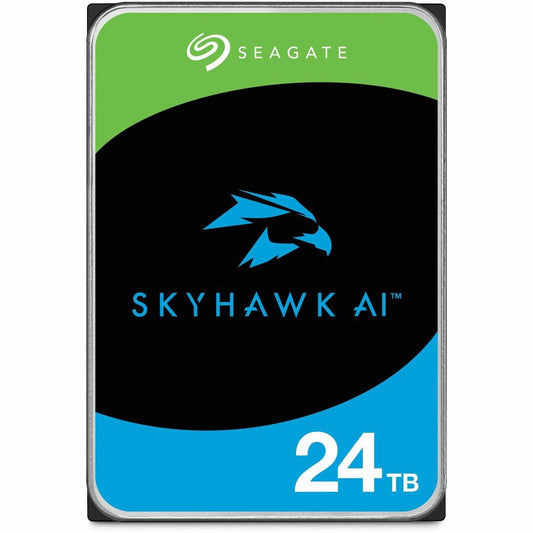 Disque dur Seagate SkyHawk AI ST24000VE002 24 To - 3,5" interne - SATA (SATA/600) - Méthode d'enregistrement magnétique conventionnel (CMR) ST24000VE002