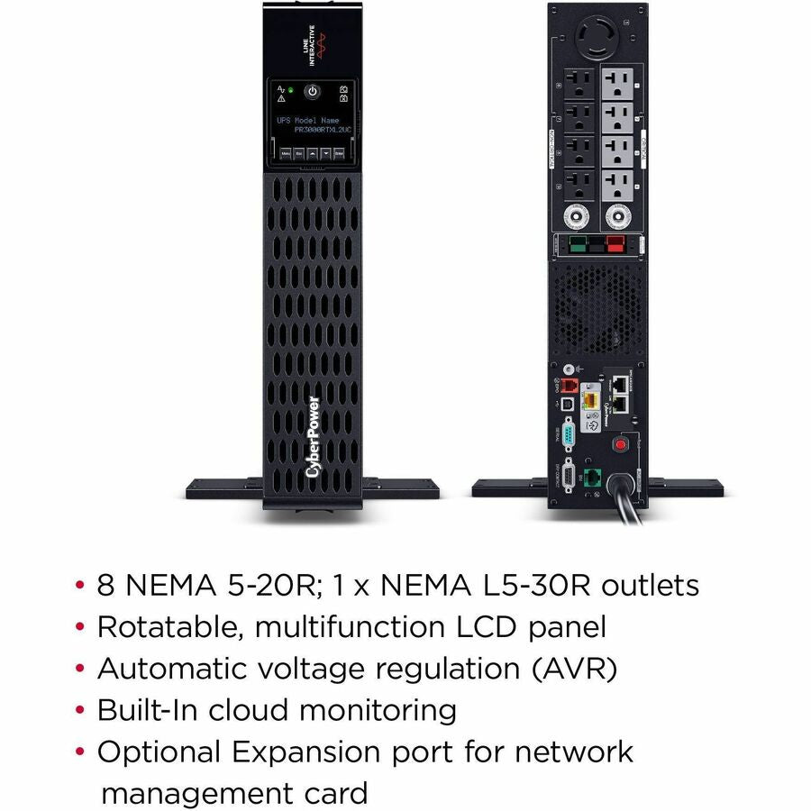 CyberPower Nouvel onduleur Smart App Sinewave PR3000RTXL2UC 3000 VA Onduleur convertible tour/rack PR3000RTXL2UC