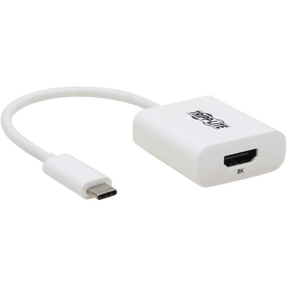 Adaptateur USB-C vers HDMI Tripp Lite par Eaton (M/F) - 8K 60 Hz, HDR, 4:4:4, HDCP 2.3, blanc U444-06N-HD8K6W