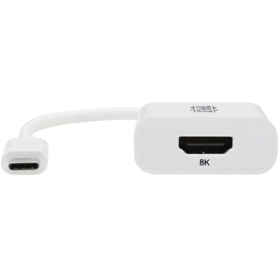 Adaptateur USB-C vers HDMI Tripp Lite par Eaton (M/F) - 8K 60 Hz, HDR, 4:4:4, HDCP 2.3, blanc U444-06N-HD8K6W