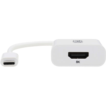 Adaptateur USB-C vers HDMI Tripp Lite par Eaton (M/F) - 8K 60 Hz, HDR, 4:4:4, HDCP 2.3, blanc U444-06N-HD8K6W
