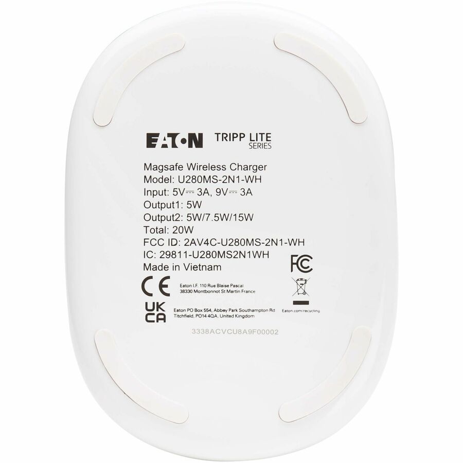 Chargeur à induction Tripp Lite par Eaton U280MS-2N1-WH U280MS-2N1-WH