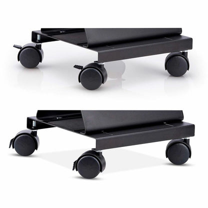 StarTech.com Chariot pour tour d'ordinateur, support pour processeur sur roulettes, charge maximale 21 kg, support de boîtier PC réglable, support au sol, acier CPUMOBILESTND