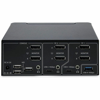 StarTech.com Commutateur KVM DisplayPort 1.4 à 2 ports pour deux écrans, 8K 60 Hz / 4K 144 Hz, 2 ports USB 10 Gbit/s, commutation par raccourci clavier, conforme TAA P2CDD143-KVM-SWITCH