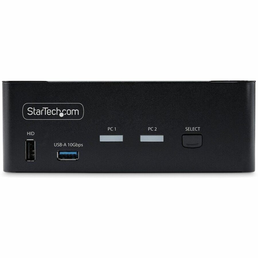 StarTech.com Commutateur KVM DisplayPort 1.4 à 2 ports pour deux écrans, 8K 60 Hz / 4K 144 Hz, 2 ports USB 10 Gbit/s, commutation par raccourci clavier, conforme TAA P2CDD143-KVM-SWITCH