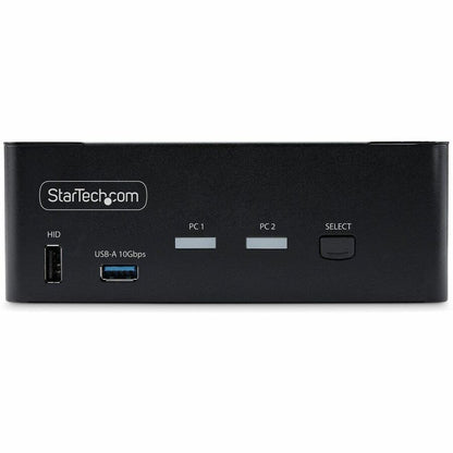 StarTech.com Commutateur KVM DisplayPort 1.4 à 2 ports pour deux écrans, 8K 60 Hz / 4K 144 Hz, 2 ports USB 10 Gbit/s, commutation par raccourci clavier, conforme TAA P2CDD143-KVM-SWITCH