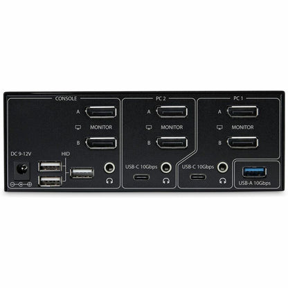 StarTech.com Commutateur KVM DisplayPort 1.4 à 2 ports pour deux écrans, 8K 60 Hz / 4K 144 Hz, 2 ports USB 10 Gbit/s, commutation par raccourci clavier, conforme TAA P2CDD143-KVM-SWITCH