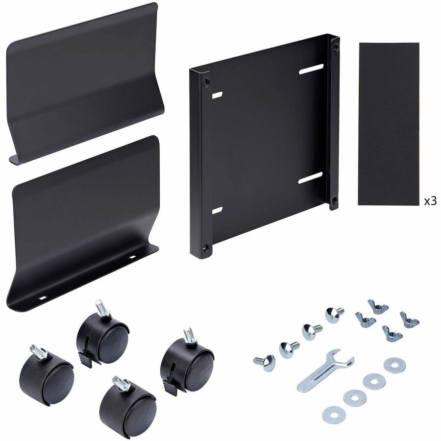 StarTech.com Chariot pour tour d'ordinateur, support pour processeur sur roulettes, charge maximale 21 kg, support de boîtier PC réglable, support au sol, acier CPUMOBILESTND