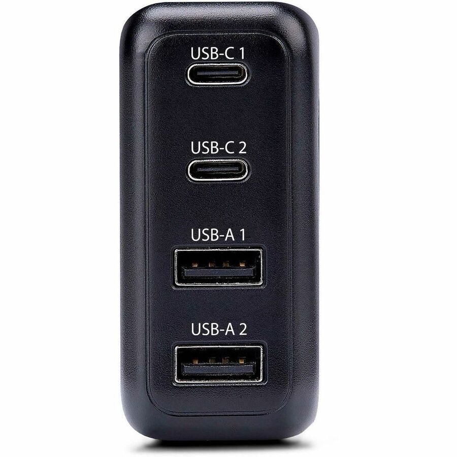 Chargeur mural USB-C 100 W StarTech.com, 2 x USB-C, 2 x USB-A, adaptateur secteur portable GaN à charge rapide, PD 3.0, câble USB-C vers USB-C de 1,8 m 2210GCN-WALL-CHARGER