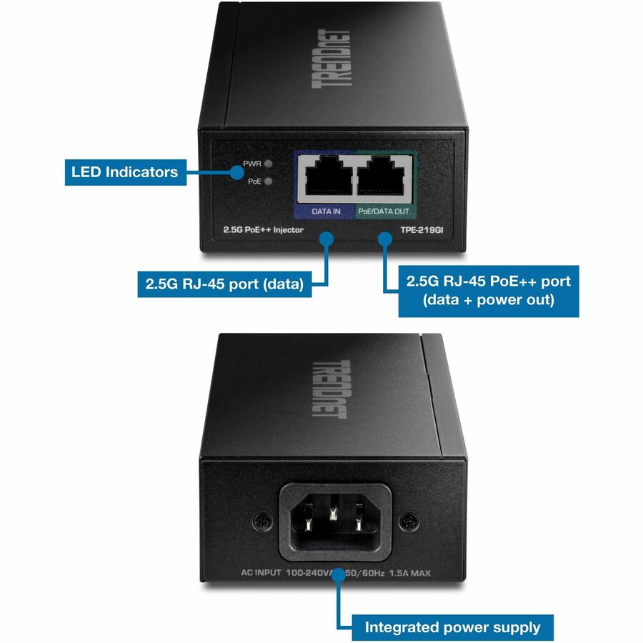 Injecteur PoE++ TRENDnet TPE-219GI TPE-219GI