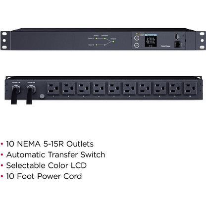 PDU ATS commuté CyberPower PDU24001 PDU 10 prises PDU24001