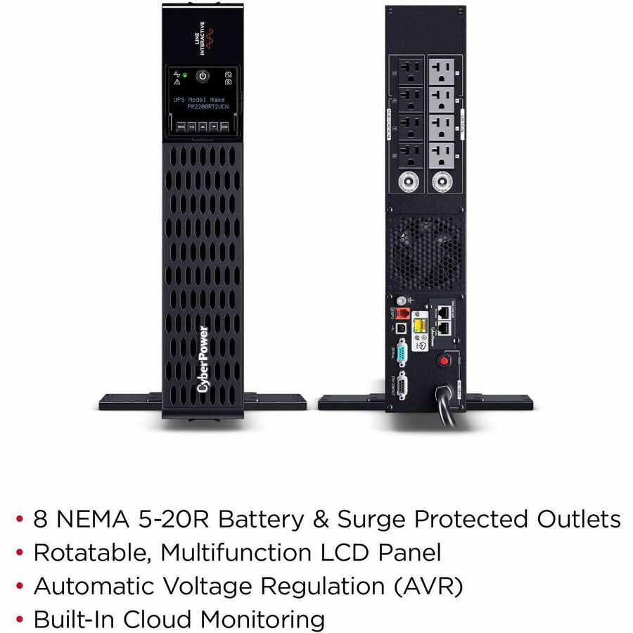 CyberPower Nouvel onduleur Smart App Sinewave PR2200RT2UCN 2200 VA Onduleur convertible tour/rack PR2200RT2UCN