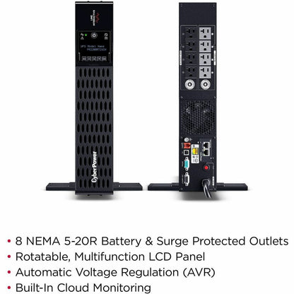 CyberPower Nouvel onduleur Smart App Sinewave PR2200RT2UCN 2200 VA Onduleur convertible tour/rack PR2200RT2UCN