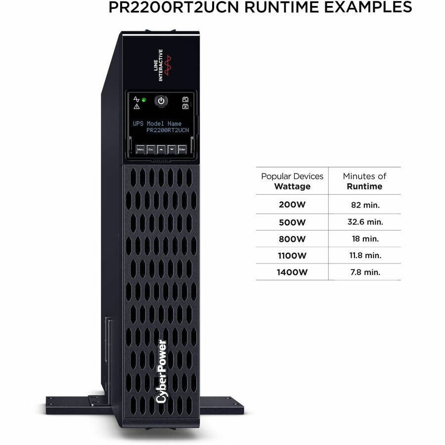 CyberPower Nouvel onduleur Smart App Sinewave PR2200RT2UCN 2200 VA Onduleur convertible tour/rack PR2200RT2UCN