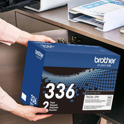 Brother TN336 Original High Yield Laser Toner Cartridge - Twin-pack - Black - 2 / Box TN336 2PK