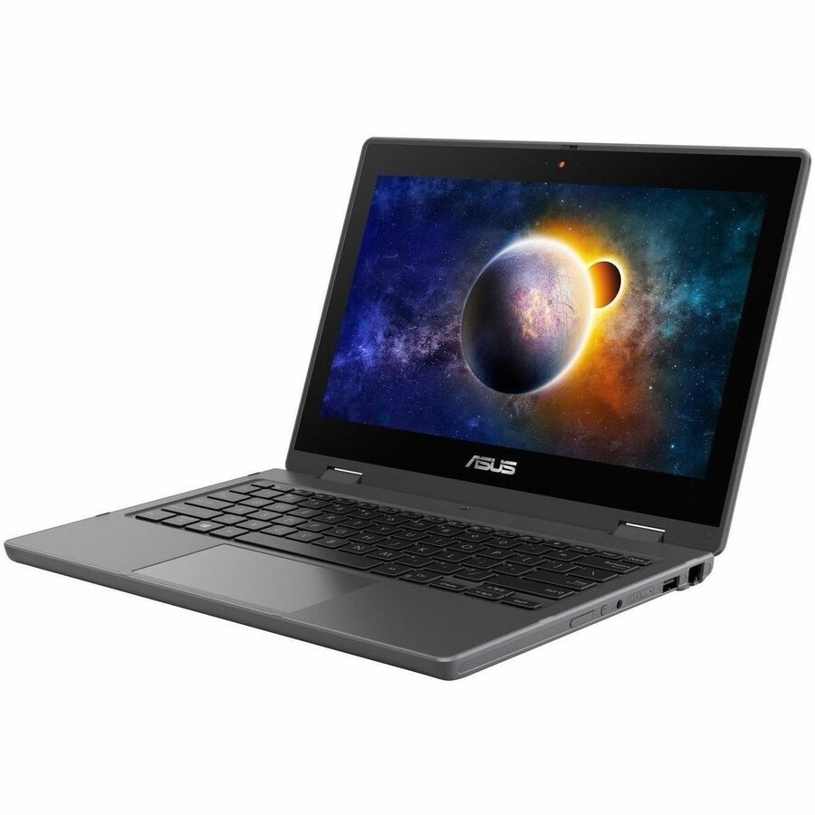 Asus BR1100F BR1100FKA-EN61T-CA Ordinateur portable convertible 2 en 1 à écran tactile 11,6" - HD - Quad-core (Intel Pentium Silver N6000) - 8 Go - Mémoire flash 128 Go - Gris foncé BR1100FKA-EN61T-CA