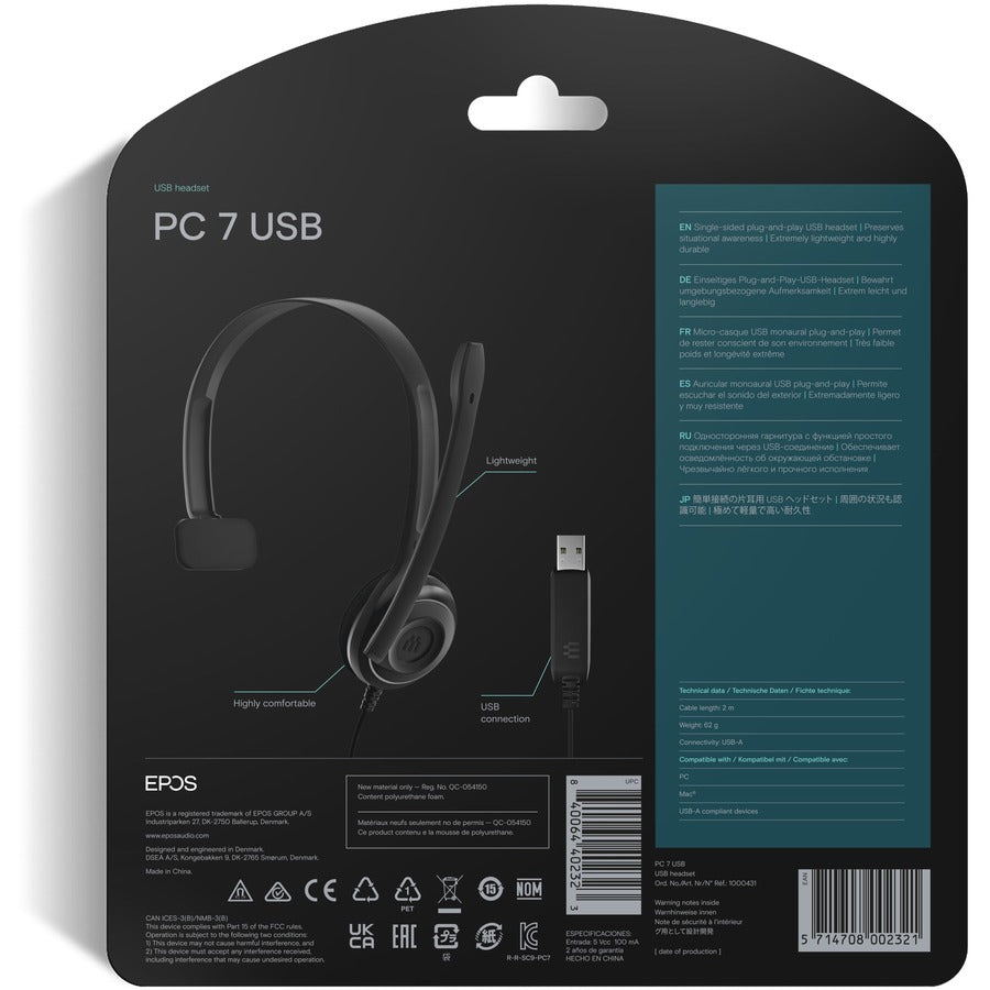 Casque USB EPOS PC 7 1000431
