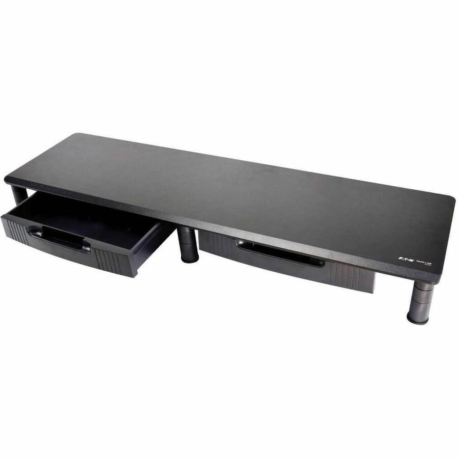 Support pour écran double extra-large Tripp Lite by Eaton avec tiroirs de rangement, 39 x 11 po, noir, TAA MR4011DTAA