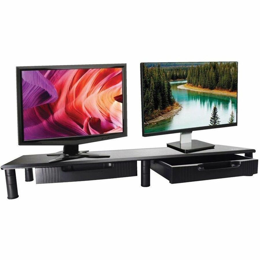 Support pour écran double extra-large Tripp Lite by Eaton avec tiroirs de rangement, 39 x 11 po, noir, TAA MR4011DTAA