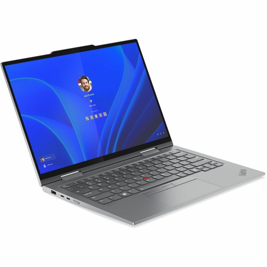 Lenovo ThinkPad X1 Gen 9 21KE005SCA Ordinateur portable convertible 2 en 1 à écran tactile 14" - WUXGA - Intel Core Ultra 7 165U - Technologie vPro - Plateforme Intel Evo - 32 Go - SSD 1 To - Clavier français - Gris 21KE005SCA