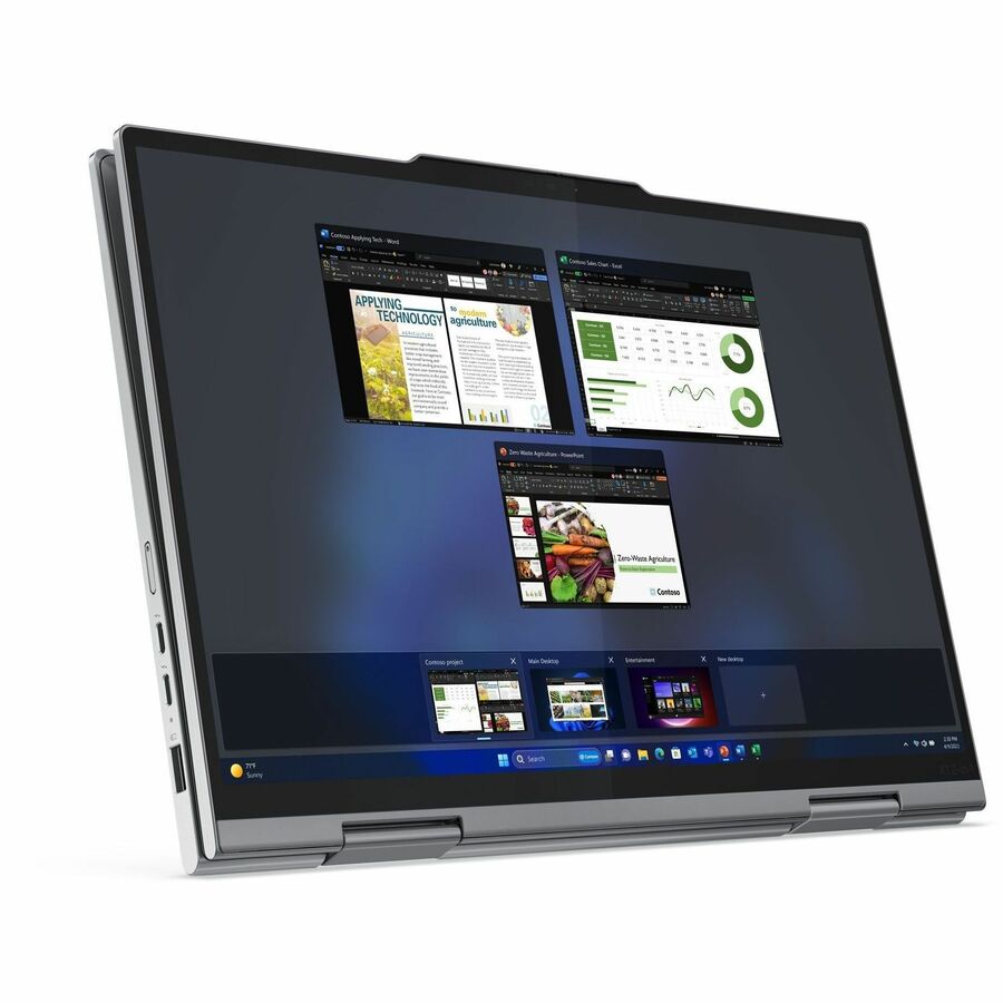 Lenovo ThinkPad X1 Gen 9 21KE005SCA Ordinateur portable convertible 2 en 1 à écran tactile 14" - WUXGA - Intel Core Ultra 7 165U - Technologie vPro - Plateforme Intel Evo - 32 Go - SSD 1 To - Clavier français - Gris 21KE005SCA