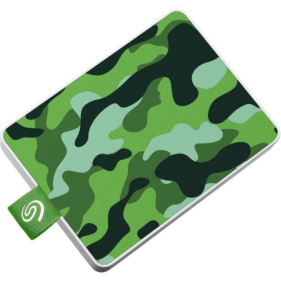 Disque SSD portable Seagate One Touch STJE500407 500 Go - Externe - Vert camouflage STJE500407