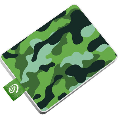Disque SSD portable Seagate One Touch STJE500407 500 Go - Externe - Vert camouflage STJE500407
