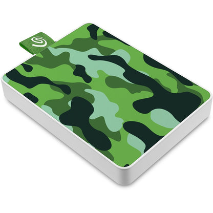 Disque SSD portable Seagate One Touch STJE500407 500 Go - Externe - Vert camouflage STJE500407