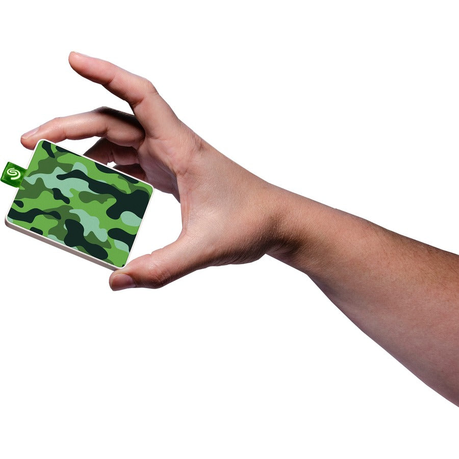 Disque SSD portable Seagate One Touch STJE500407 500 Go - Externe - Vert camouflage STJE500407