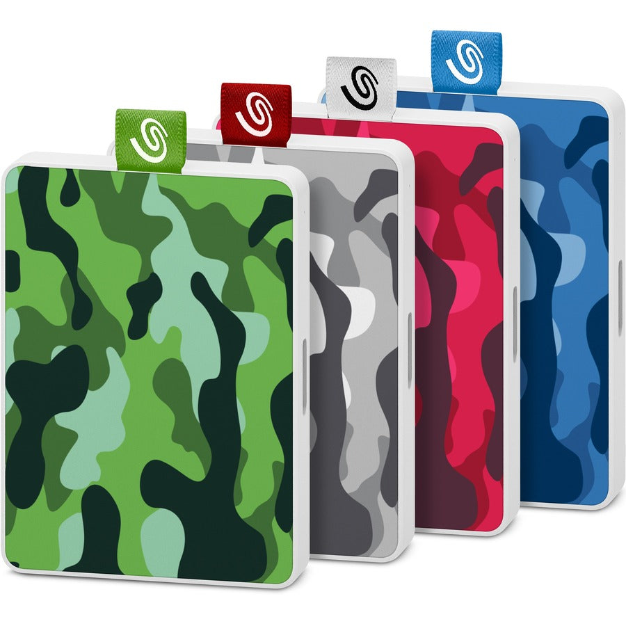 Disque SSD portable Seagate One Touch STJE500407 500 Go - Externe - Vert camouflage STJE500407