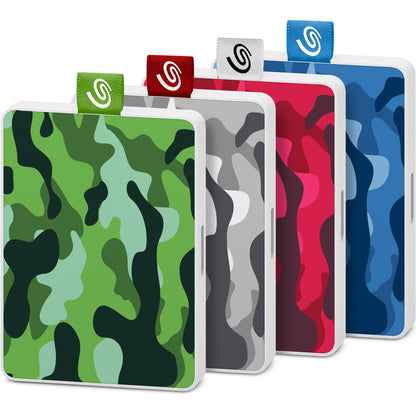 Disque SSD portable Seagate One Touch STJE500407 500 Go - Externe - Vert camouflage STJE500407