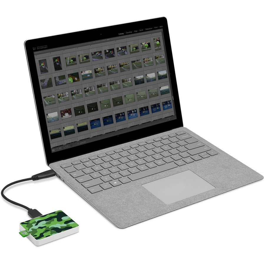 Disque SSD portable Seagate One Touch STJE500407 500 Go - Externe - Vert camouflage STJE500407
