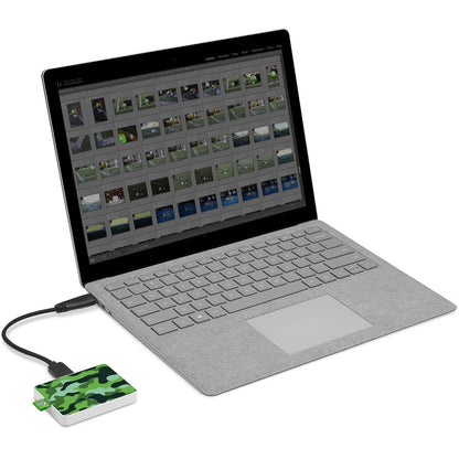 Disque SSD portable Seagate One Touch STJE500407 500 Go - Externe - Vert camouflage STJE500407
