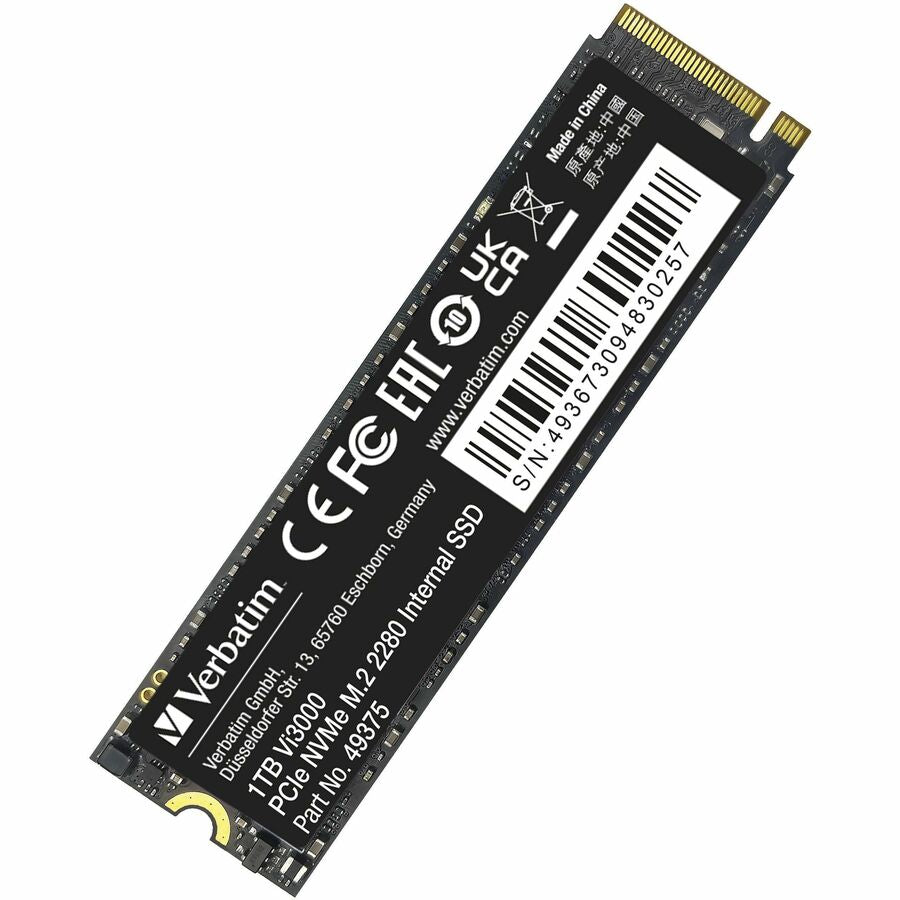 Disque SSD Verbatim Vi3000 1 To - M.2 2280 interne - PCI Express NVMe (PCI Express NVMe x4) 49375