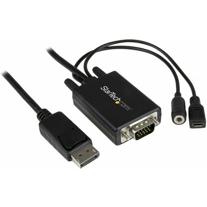 StarTech.com Câble adaptateur DisplayPort vers VGA avec audio de 3 m - Convertisseur DP vers VGA - 1920 x 1200 DP2VGAAMM3M